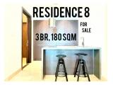 Apartemen Residence 8 Dijual TERMURAH, 3BR, 180 sqm,ONLY IDR 7.5M Direct Owner, Also Available Another Units, 1Br and 2Br - YANI LIM 08174969303